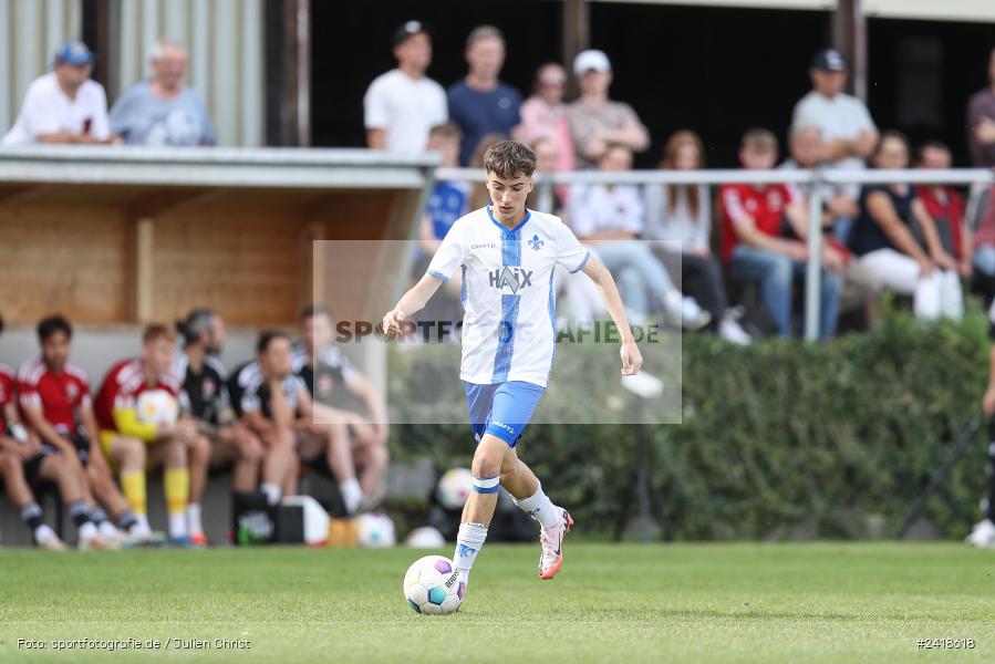 sport, action, U19, Sportgelände, SV Darmstadt 98, Landesfreundschaftsspiele, Junioren Bundesliga, Fussball, DFB, Altfeld, 1. FC Nürnberg, 07.07.2024 - Bild-ID: 2418618