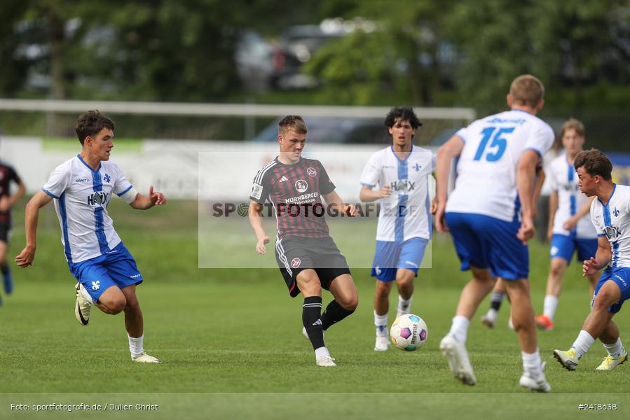 sport, action, U19, Sportgelände, SV Darmstadt 98, Landesfreundschaftsspiele, Junioren Bundesliga, Fussball, DFB, Altfeld, 1. FC Nürnberg, 07.07.2024 - Bild-ID: 2418638