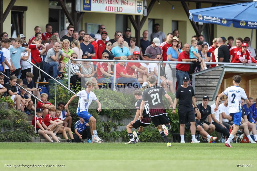 sport, action, U19, Sportgelände, SV Darmstadt 98, Landesfreundschaftsspiele, Junioren Bundesliga, Fussball, DFB, Altfeld, 1. FC Nürnberg, 07.07.2024 - Bild-ID: 2418641