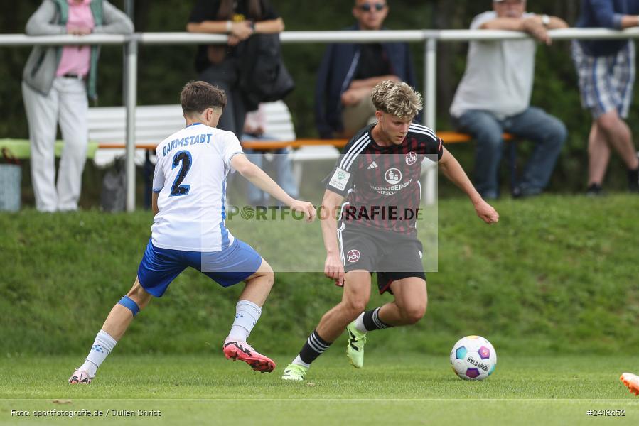 sport, action, U19, Sportgelände, SV Darmstadt 98, Landesfreundschaftsspiele, Junioren Bundesliga, Fussball, DFB, Altfeld, 1. FC Nürnberg, 07.07.2024 - Bild-ID: 2418652 sport, action, U19, Sportgelände, SV Darmstadt 98, Landesfreundschaftsspiele, Junioren Bundesliga, Fussball, DFB, Altfeld, 1. FC Nürnberg, 07.07.2024 - Bild-ID: 2418652