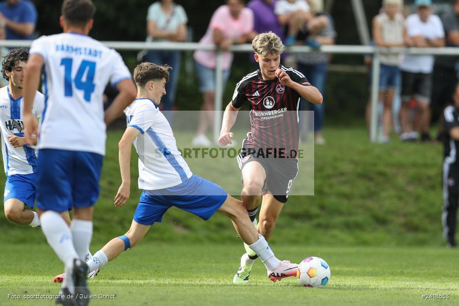 sport, action, U19, Sportgelände, SV Darmstadt 98, Landesfreundschaftsspiele, Junioren Bundesliga, Fussball, DFB, Altfeld, 1. FC Nürnberg, 07.07.2024 - Bild-ID: 2418653 sport, action, U19, Sportgelände, SV Darmstadt 98, Landesfreundschaftsspiele, Junioren Bundesliga, Fussball, DFB, Altfeld, 1. FC Nürnberg, 07.07.2024 - Bild-ID: 2418653
