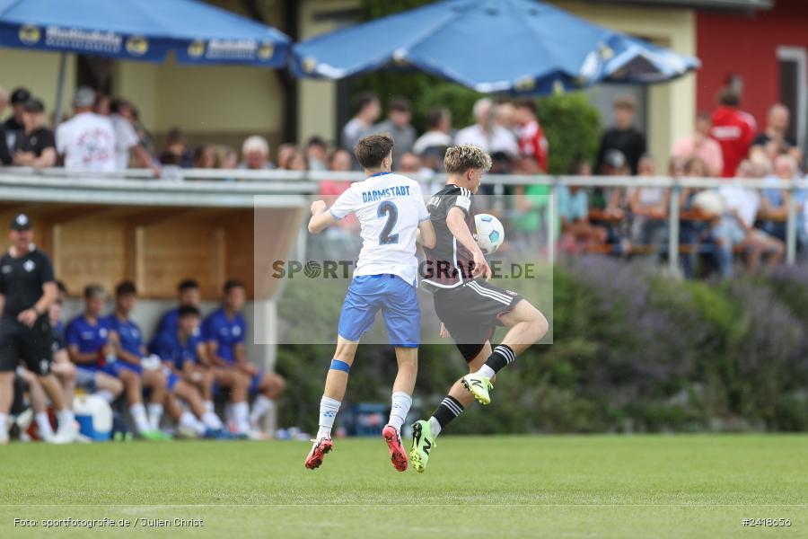 sport, action, U19, Sportgelände, SV Darmstadt 98, Landesfreundschaftsspiele, Junioren Bundesliga, Fussball, DFB, Altfeld, 1. FC Nürnberg, 07.07.2024 - Bild-ID: 2418656