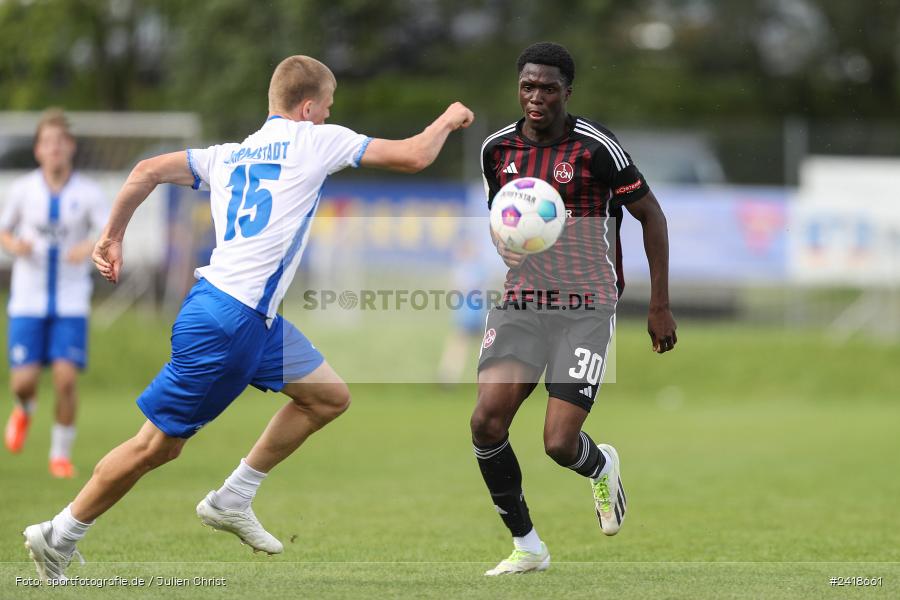 sport, action, U19, Sportgelände, SV Darmstadt 98, Landesfreundschaftsspiele, Junioren Bundesliga, Fussball, DFB, Altfeld, 1. FC Nürnberg, 07.07.2024 - Bild-ID: 2418661