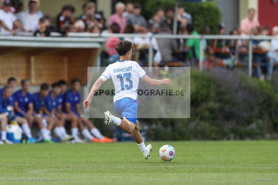 sport, action, U19, Sportgelände, SV Darmstadt 98, Landesfreundschaftsspiele, Junioren Bundesliga, Fussball, DFB, Altfeld, 1. FC Nürnberg, 07.07.2024 - Bild-ID: 2418663