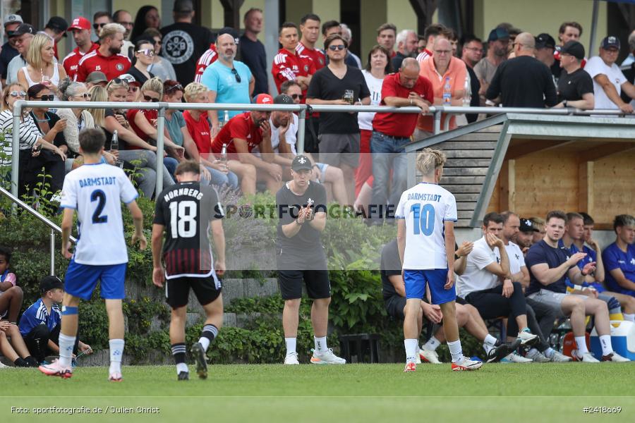 sport, action, U19, Sportgelände, SV Darmstadt 98, Landesfreundschaftsspiele, Junioren Bundesliga, Fussball, DFB, Altfeld, 1. FC Nürnberg, 07.07.2024 - Bild-ID: 2418669