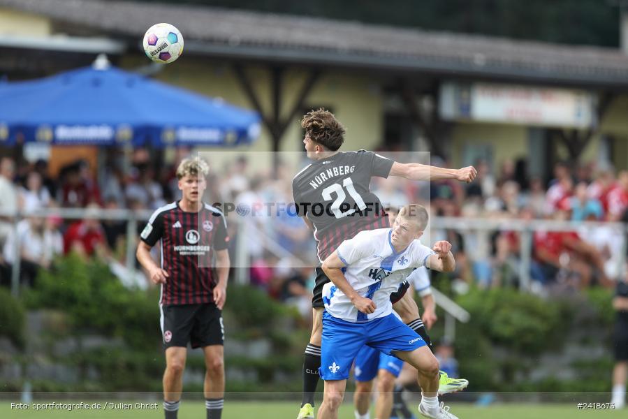 sport, action, U19, Sportgelände, SV Darmstadt 98, Landesfreundschaftsspiele, Junioren Bundesliga, Fussball, DFB, Altfeld, 1. FC Nürnberg, 07.07.2024 - Bild-ID: 2418673