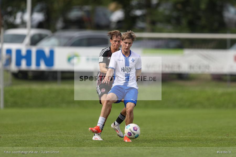 sport, action, U19, Sportgelände, SV Darmstadt 98, Landesfreundschaftsspiele, Junioren Bundesliga, Fussball, DFB, Altfeld, 1. FC Nürnberg, 07.07.2024 - Bild-ID: 2418678