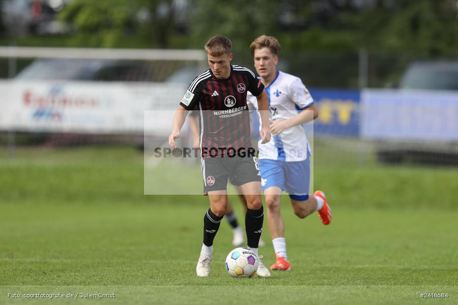 sport, action, U19, Sportgelände, SV Darmstadt 98, Landesfreundschaftsspiele, Junioren Bundesliga, Fussball, DFB, Altfeld, 1. FC Nürnberg, 07.07.2024 - Bild-ID: 2418684