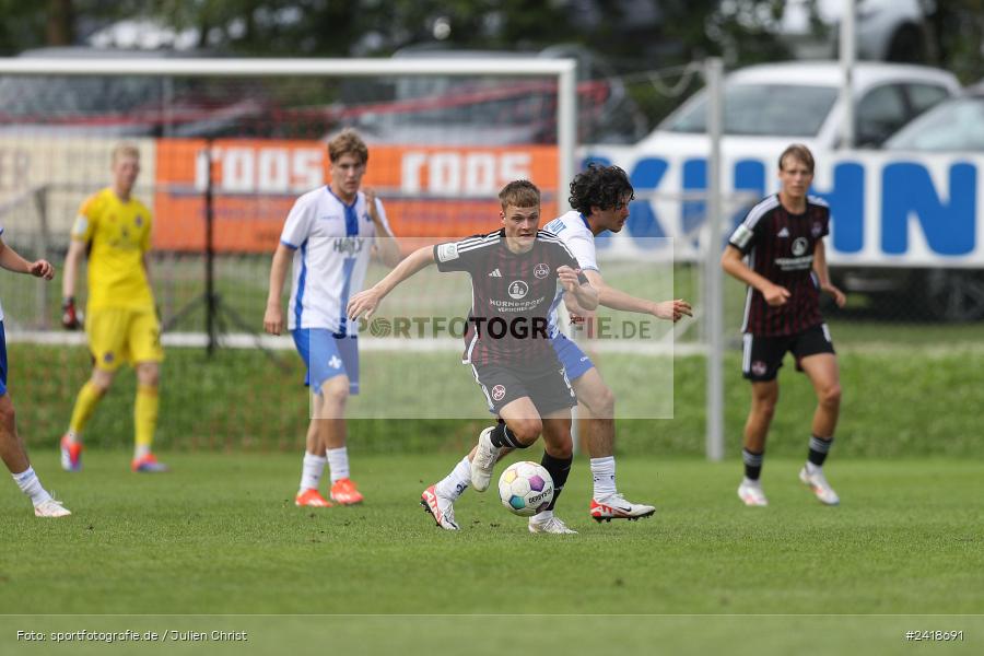 sport, action, U19, Sportgelände, SV Darmstadt 98, Landesfreundschaftsspiele, Junioren Bundesliga, Fussball, DFB, Altfeld, 1. FC Nürnberg, 07.07.2024 - Bild-ID: 2418691