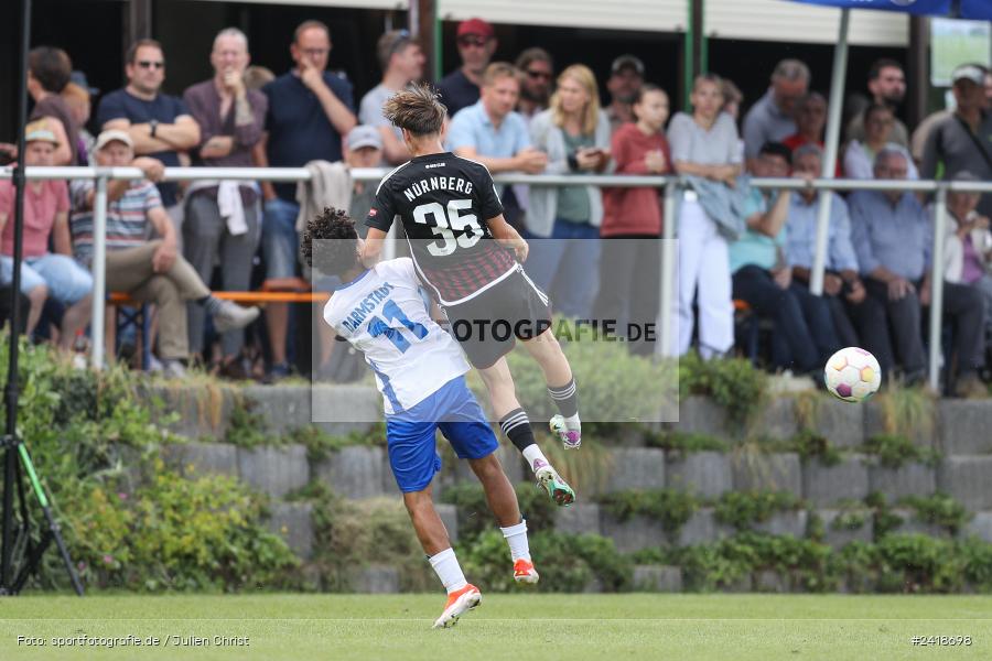 sport, action, U19, Sportgelände, SV Darmstadt 98, Landesfreundschaftsspiele, Junioren Bundesliga, Fussball, DFB, Altfeld, 1. FC Nürnberg, 07.07.2024 - Bild-ID: 2418698