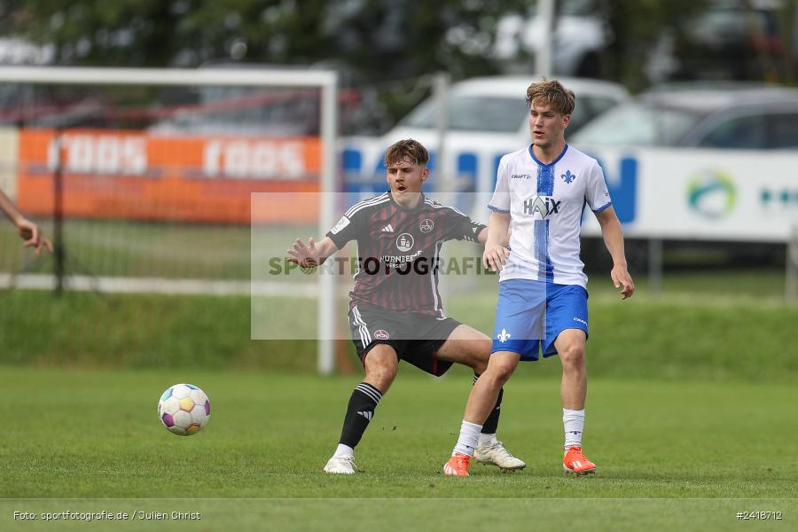 sport, action, U19, Sportgelände, SV Darmstadt 98, Landesfreundschaftsspiele, Junioren Bundesliga, Fussball, DFB, Altfeld, 1. FC Nürnberg, 07.07.2024 - Bild-ID: 2418712