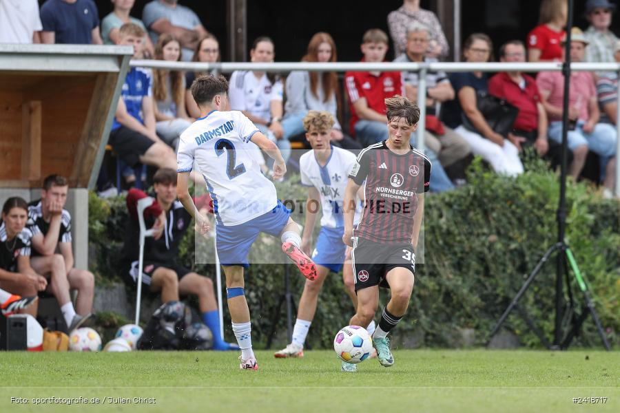 sport, action, U19, Sportgelände, SV Darmstadt 98, Landesfreundschaftsspiele, Junioren Bundesliga, Fussball, DFB, Altfeld, 1. FC Nürnberg, 07.07.2024 - Bild-ID: 2418717