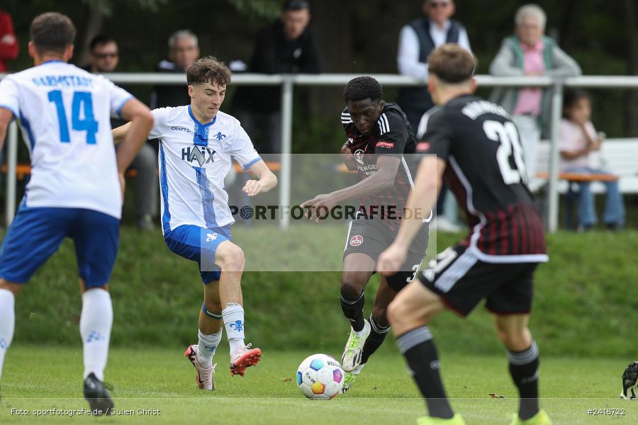 sport, action, U19, Sportgelände, SV Darmstadt 98, Landesfreundschaftsspiele, Junioren Bundesliga, Fussball, DFB, Altfeld, 1. FC Nürnberg, 07.07.2024 - Bild-ID: 2418722 sport, action, U19, Sportgelände, SV Darmstadt 98, Landesfreundschaftsspiele, Junioren Bundesliga, Fussball, DFB, Altfeld, 1. FC Nürnberg, 07.07.2024 - Bild-ID: 2418722