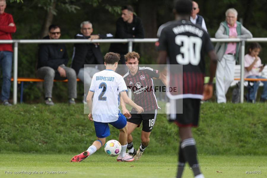 sport, action, U19, Sportgelände, SV Darmstadt 98, Landesfreundschaftsspiele, Junioren Bundesliga, Fussball, DFB, Altfeld, 1. FC Nürnberg, 07.07.2024 - Bild-ID: 2418725