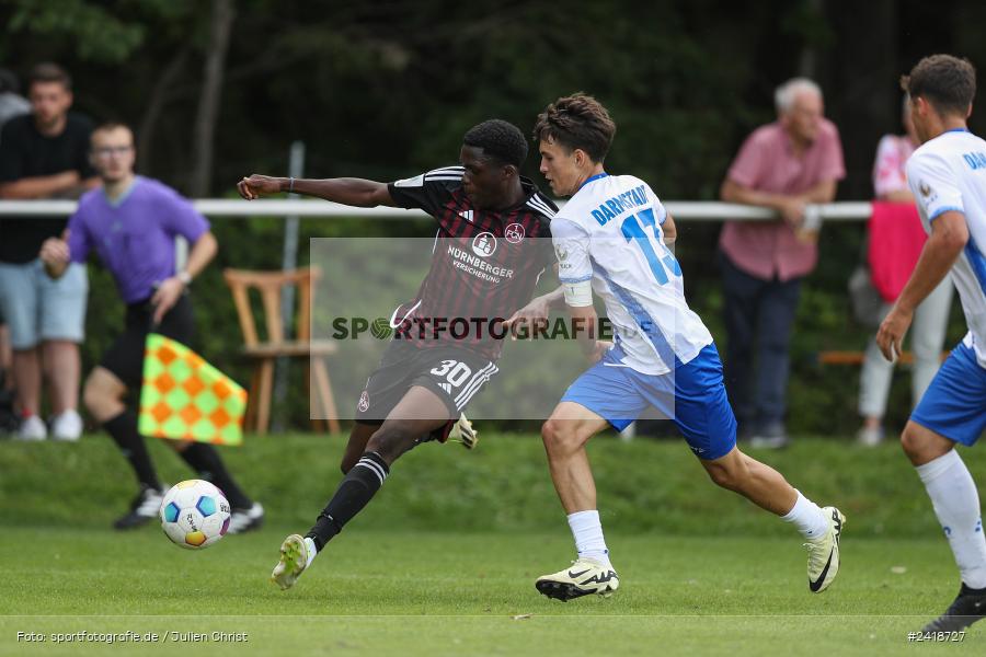 sport, action, U19, Sportgelände, SV Darmstadt 98, Landesfreundschaftsspiele, Junioren Bundesliga, Fussball, DFB, Altfeld, 1. FC Nürnberg, 07.07.2024 - Bild-ID: 2418727