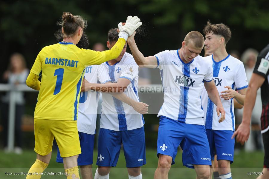 sport, action, U19, Sportgelände, SV Darmstadt 98, Landesfreundschaftsspiele, Junioren Bundesliga, Fussball, DFB, Altfeld, 1. FC Nürnberg, 07.07.2024 - Bild-ID: 2418728