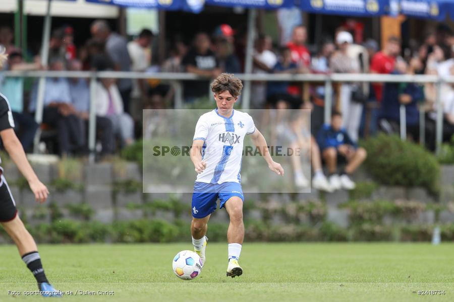 sport, action, U19, Sportgelände, SV Darmstadt 98, Landesfreundschaftsspiele, Junioren Bundesliga, Fussball, DFB, Altfeld, 1. FC Nürnberg, 07.07.2024 - Bild-ID: 2418734