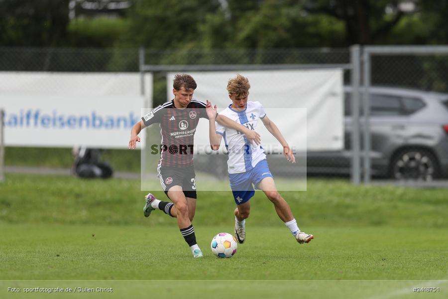 sport, action, U19, Sportgelände, SV Darmstadt 98, Landesfreundschaftsspiele, Junioren Bundesliga, Fussball, DFB, Altfeld, 1. FC Nürnberg, 07.07.2024 - Bild-ID: 2418751