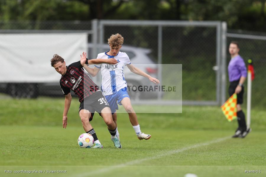 sport, action, U19, Sportgelände, SV Darmstadt 98, Landesfreundschaftsspiele, Junioren Bundesliga, Fussball, DFB, Altfeld, 1. FC Nürnberg, 07.07.2024 - Bild-ID: 2418753