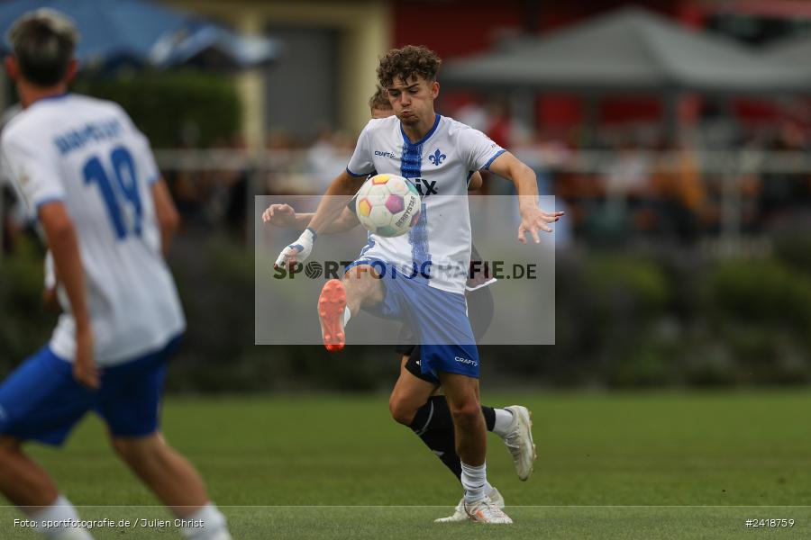 sport, action, U19, Sportgelände, SV Darmstadt 98, Landesfreundschaftsspiele, Junioren Bundesliga, Fussball, DFB, Altfeld, 1. FC Nürnberg, 07.07.2024 - Bild-ID: 2418759