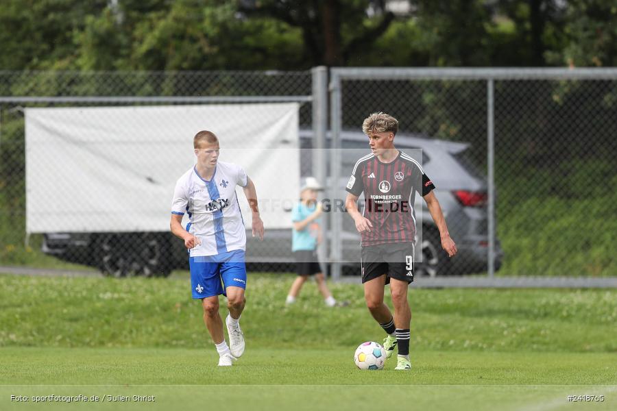 sport, action, U19, Sportgelände, SV Darmstadt 98, Landesfreundschaftsspiele, Junioren Bundesliga, Fussball, DFB, Altfeld, 1. FC Nürnberg, 07.07.2024 - Bild-ID: 2418765