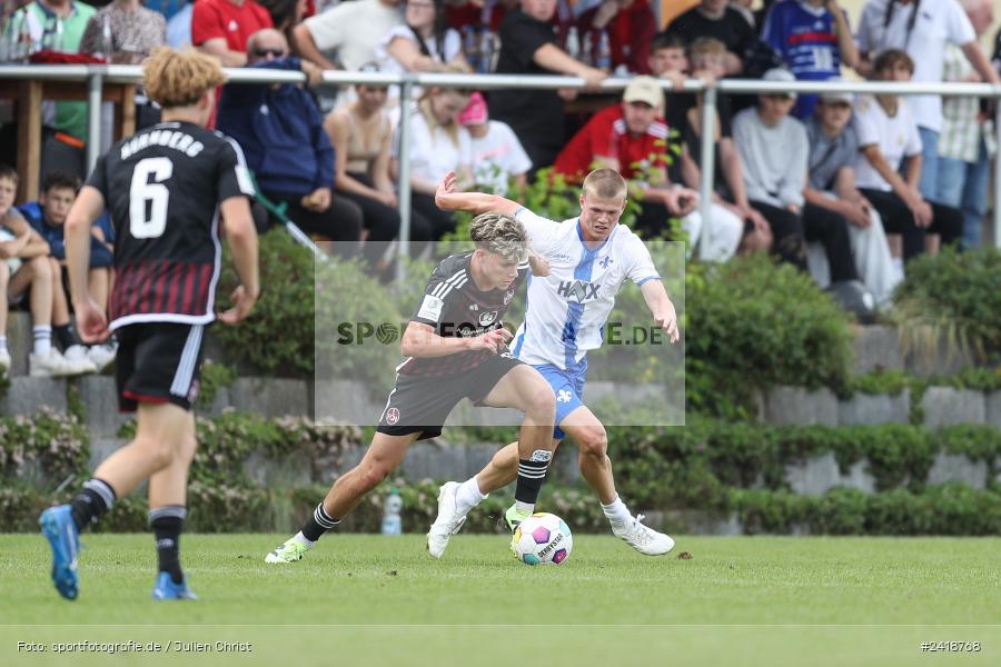 sport, action, U19, Sportgelände, SV Darmstadt 98, Landesfreundschaftsspiele, Junioren Bundesliga, Fussball, DFB, Altfeld, 1. FC Nürnberg, 07.07.2024 - Bild-ID: 2418768