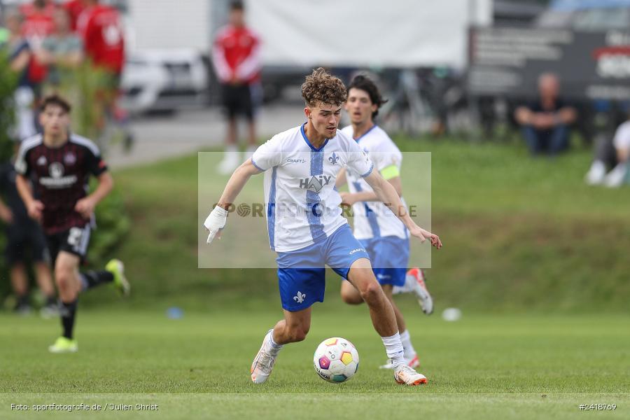 sport, action, U19, Sportgelände, SV Darmstadt 98, Landesfreundschaftsspiele, Junioren Bundesliga, Fussball, DFB, Altfeld, 1. FC Nürnberg, 07.07.2024 - Bild-ID: 2418769