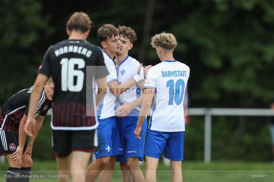 sport, action, U19, Sportgelände, SV Darmstadt 98, Landesfreundschaftsspiele, Junioren Bundesliga, Fussball, DFB, Altfeld, 1. FC Nürnberg, 07.07.2024 - Bild-ID: 2418772