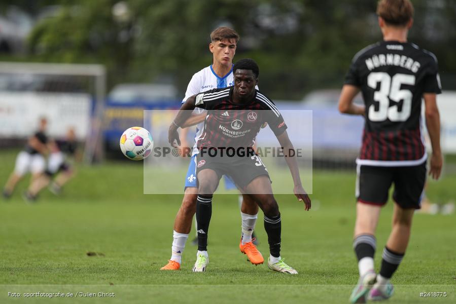 sport, action, U19, Sportgelände, SV Darmstadt 98, Landesfreundschaftsspiele, Junioren Bundesliga, Fussball, DFB, Altfeld, 1. FC Nürnberg, 07.07.2024 - Bild-ID: 2418775