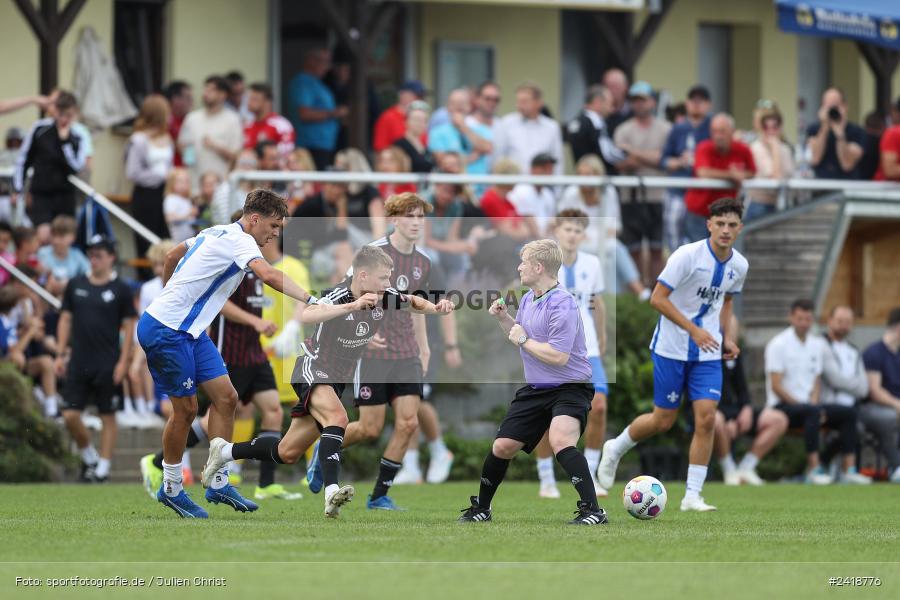 sport, action, U19, Sportgelände, SV Darmstadt 98, Landesfreundschaftsspiele, Junioren Bundesliga, Fussball, DFB, Altfeld, 1. FC Nürnberg, 07.07.2024 - Bild-ID: 2418776