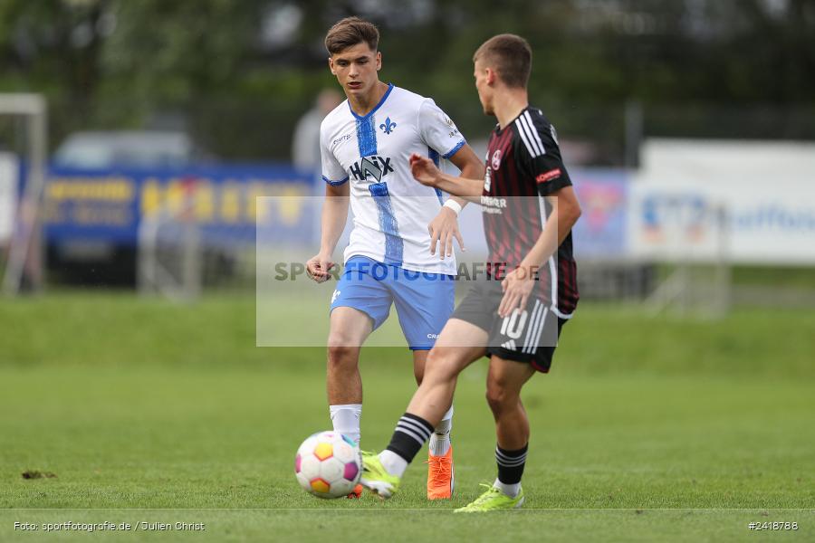 sport, action, U19, Sportgelände, SV Darmstadt 98, Landesfreundschaftsspiele, Junioren Bundesliga, Fussball, DFB, Altfeld, 1. FC Nürnberg, 07.07.2024 - Bild-ID: 2418788