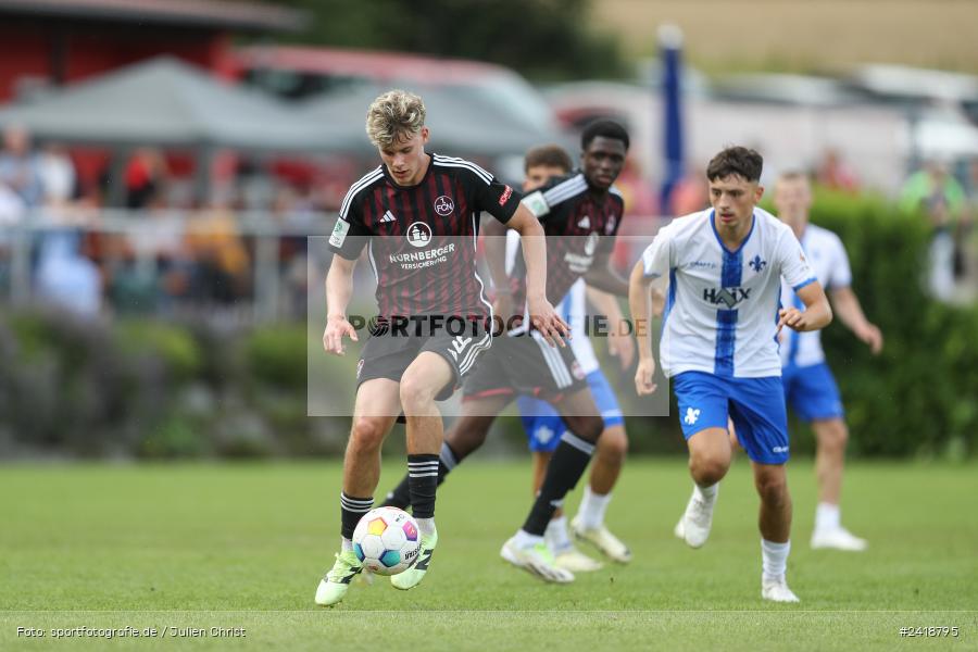 sport, action, U19, Sportgelände, SV Darmstadt 98, Landesfreundschaftsspiele, Junioren Bundesliga, Fussball, DFB, Altfeld, 1. FC Nürnberg, 07.07.2024 - Bild-ID: 2418795