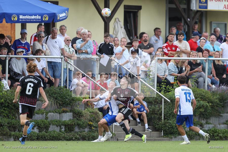 sport, action, U19, Sportgelände, SV Darmstadt 98, Landesfreundschaftsspiele, Junioren Bundesliga, Fussball, DFB, Altfeld, 1. FC Nürnberg, 07.07.2024 - Bild-ID: 2418838 sport, action, U19, Sportgelände, SV Darmstadt 98, Landesfreundschaftsspiele, Junioren Bundesliga, Fussball, DFB, Altfeld, 1. FC Nürnberg, 07.07.2024 - Bild-ID: 2418838