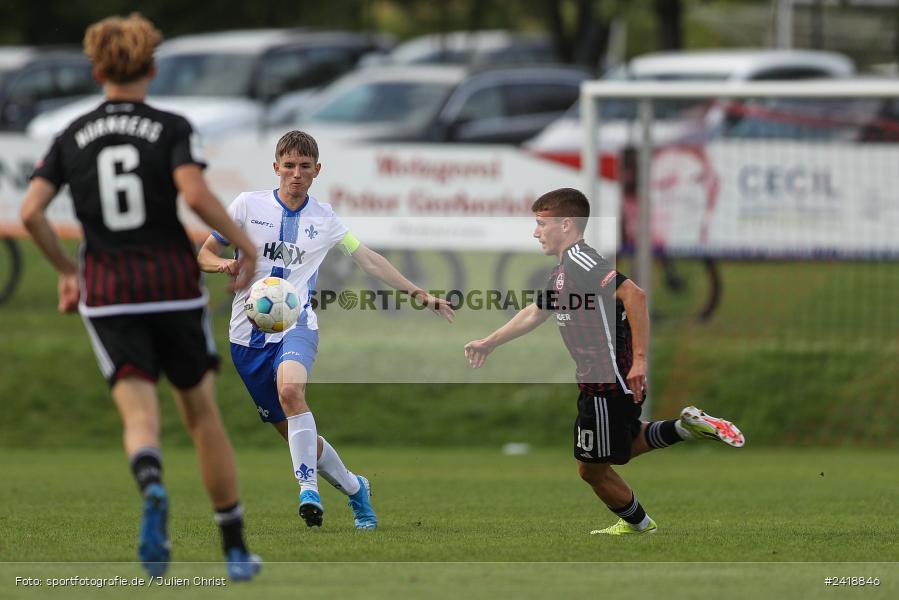 sport, action, U19, Sportgelände, SV Darmstadt 98, Landesfreundschaftsspiele, Junioren Bundesliga, Fussball, DFB, Altfeld, 1. FC Nürnberg, 07.07.2024 - Bild-ID: 2418846