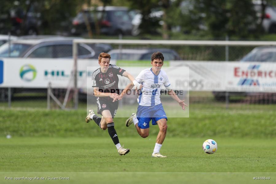 sport, action, U19, Sportgelände, SV Darmstadt 98, Landesfreundschaftsspiele, Junioren Bundesliga, Fussball, DFB, Altfeld, 1. FC Nürnberg, 07.07.2024 - Bild-ID: 2418849