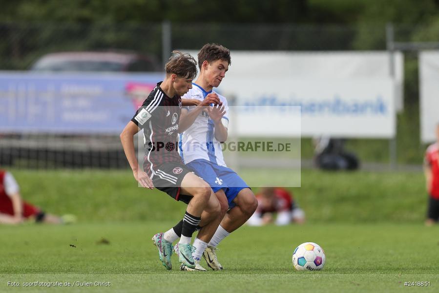 sport, action, U19, Sportgelände, SV Darmstadt 98, Landesfreundschaftsspiele, Junioren Bundesliga, Fussball, DFB, Altfeld, 1. FC Nürnberg, 07.07.2024 - Bild-ID: 2418851