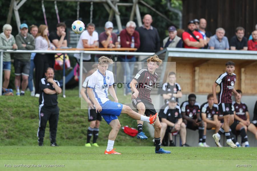 sport, action, U19, Sportgelände, SV Darmstadt 98, Landesfreundschaftsspiele, Junioren Bundesliga, Fussball, DFB, Altfeld, 1. FC Nürnberg, 07.07.2024 - Bild-ID: 2418870