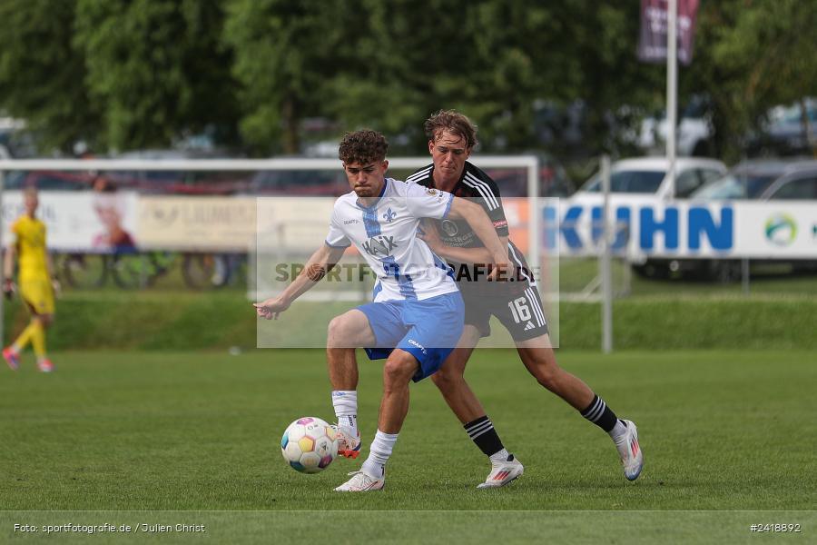 sport, action, U19, Sportgelände, SV Darmstadt 98, Landesfreundschaftsspiele, Junioren Bundesliga, Fussball, DFB, Altfeld, 1. FC Nürnberg, 08.07.2024 - Bild-ID: 2418892