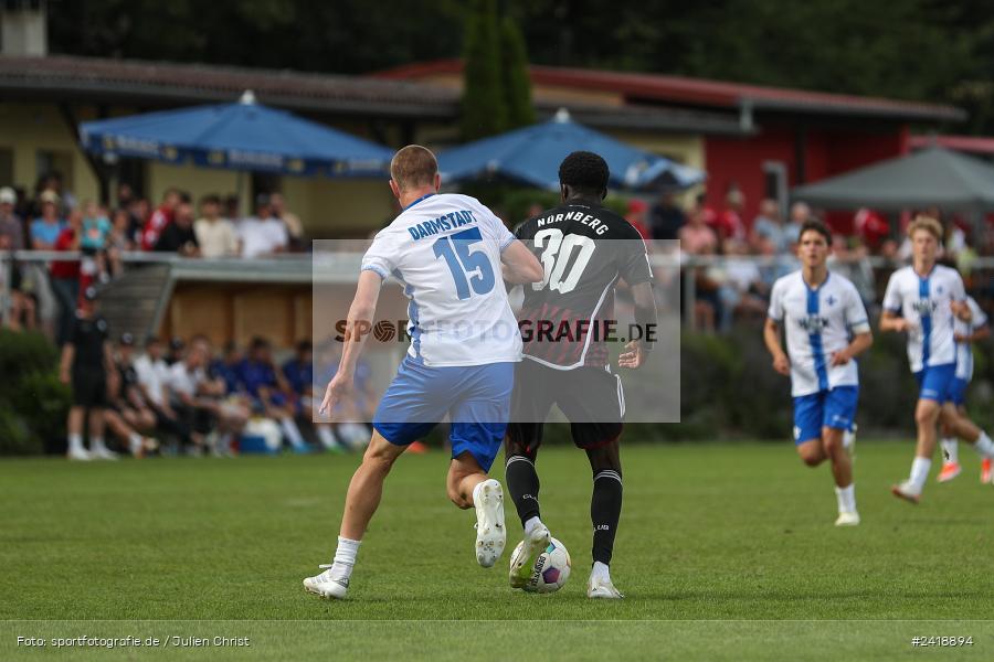 sport, action, U19, Sportgelände, SV Darmstadt 98, Landesfreundschaftsspiele, Junioren Bundesliga, Fussball, DFB, Altfeld, 1. FC Nürnberg, 08.07.2024 - Bild-ID: 2418894