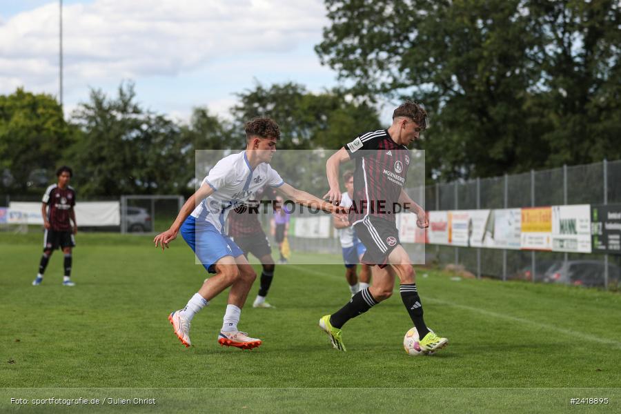 sport, action, U19, Sportgelände, SV Darmstadt 98, Landesfreundschaftsspiele, Junioren Bundesliga, Fussball, DFB, Altfeld, 1. FC Nürnberg, 08.07.2024 - Bild-ID: 2418895