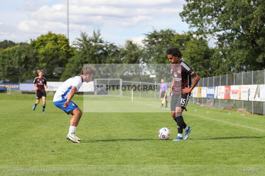 sport, action, U19, Sportgelände, SV Darmstadt 98, Landesfreundschaftsspiele, Junioren Bundesliga, Fussball, DFB, Altfeld, 1. FC Nürnberg, 08.07.2024 - Bild-ID: 2418897