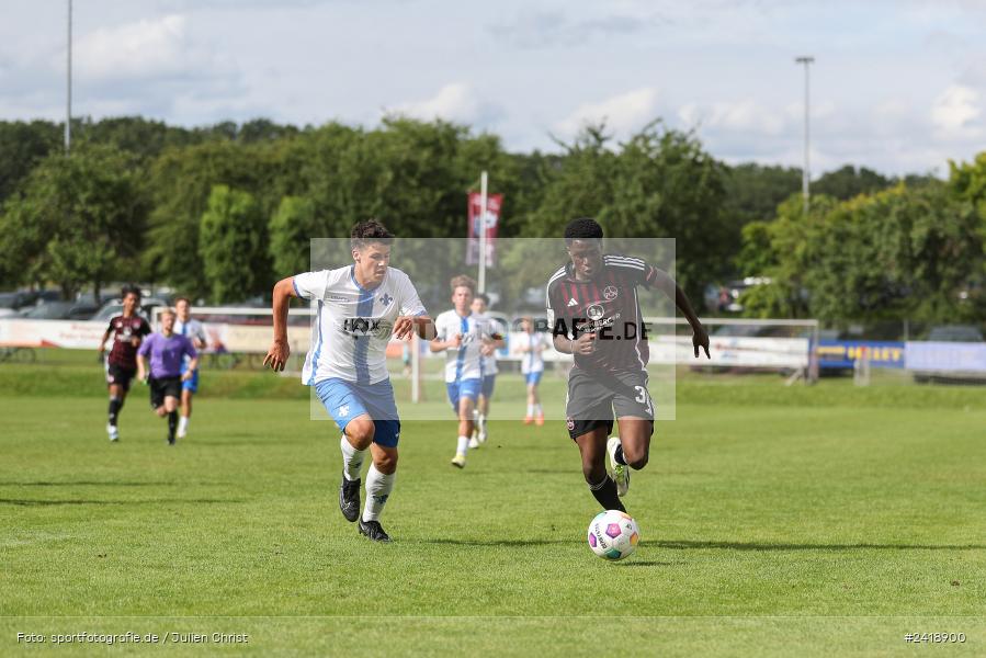 sport, action, U19, Sportgelände, SV Darmstadt 98, Landesfreundschaftsspiele, Junioren Bundesliga, Fussball, DFB, Altfeld, 1. FC Nürnberg, 08.07.2024 - Bild-ID: 2418900 sport, action, U19, Sportgelände, SV Darmstadt 98, Landesfreundschaftsspiele, Junioren Bundesliga, Fussball, DFB, Altfeld, 1. FC Nürnberg, 08.07.2024 - Bild-ID: 2418900