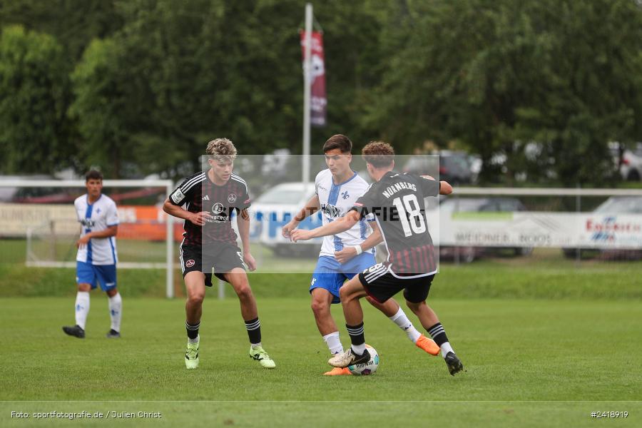 sport, action, U19, Sportgelände, SV Darmstadt 98, Landesfreundschaftsspiele, Junioren Bundesliga, Fussball, DFB, Altfeld, 1. FC Nürnberg, 08.07.2024 - Bild-ID: 2418919