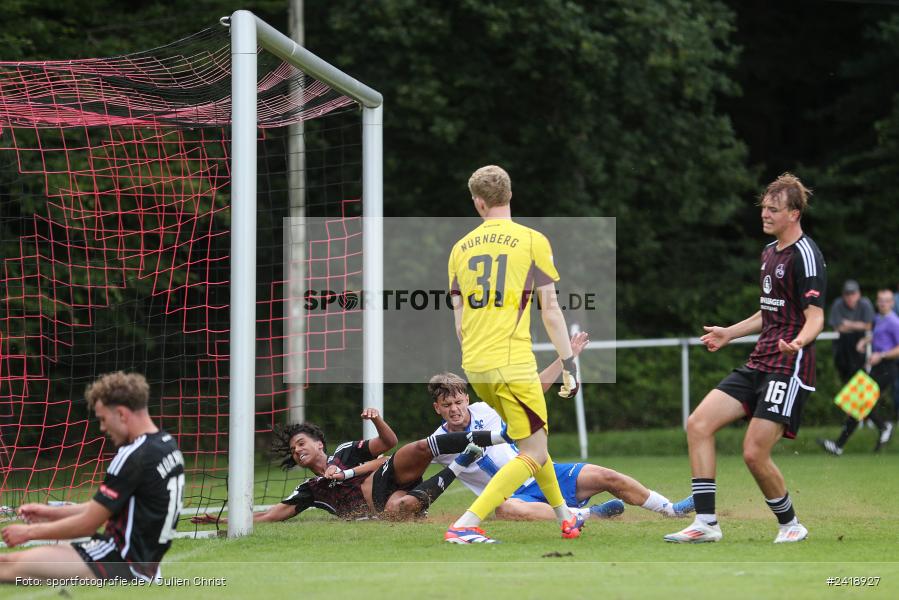 sport, action, U19, Sportgelände, SV Darmstadt 98, Landesfreundschaftsspiele, Junioren Bundesliga, Fussball, DFB, Altfeld, 1. FC Nürnberg, 08.07.2024 - Bild-ID: 2418927