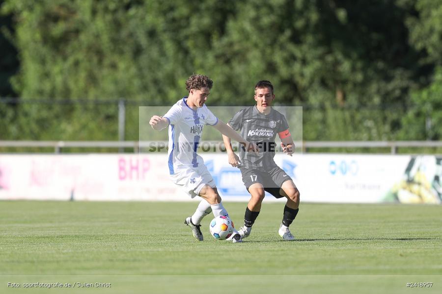 sport, action, TSV Karlburg, TSV, Sportgelände, SVD, SV Darmstadt 98 (U21), Landesfreundschaftsspiele, Karlburg, Hessenliga, HFV, Fussball, D98, Bayernliga Nord, BFV, 10.07.2024 - Bild-ID: 2418957 sport, action, TSV Karlburg, TSV, Sportgelände, SVD, SV Darmstadt 98 (U21), Landesfreundschaftsspiele, Karlburg, Hessenliga, HFV, Fussball, D98, Bayernliga Nord, BFV, 10.07.2024 - Bild-ID: 2418957