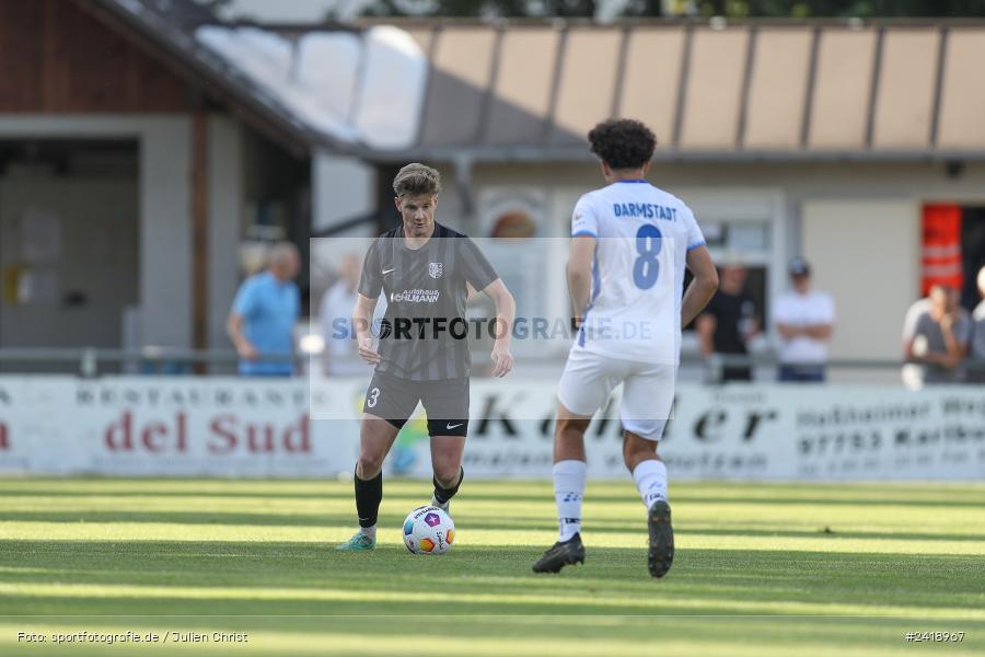 sport, action, TSV Karlburg, TSV, Sportgelände, SVD, SV Darmstadt 98 (U21), Landesfreundschaftsspiele, Karlburg, Hessenliga, HFV, Fussball, D98, Bayernliga Nord, BFV, 10.07.2024 - Bild-ID: 2418967