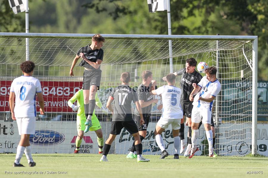 sport, action, TSV Karlburg, TSV, Sportgelände, SVD, SV Darmstadt 98 (U21), Landesfreundschaftsspiele, Karlburg, Hessenliga, HFV, Fussball, D98, Bayernliga Nord, BFV, 10.07.2024 - Bild-ID: 2418975