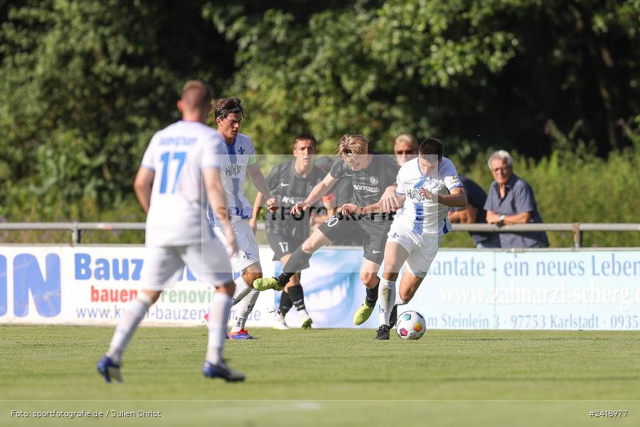 sport, action, TSV Karlburg, TSV, Sportgelände, SVD, SV Darmstadt 98 (U21), Landesfreundschaftsspiele, Karlburg, Hessenliga, HFV, Fussball, D98, Bayernliga Nord, BFV, 10.07.2024 - Bild-ID: 2418977