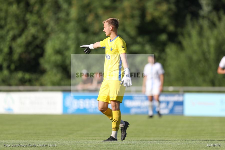 sport, action, TSV Karlburg, TSV, Sportgelände, SVD, SV Darmstadt 98 (U21), Landesfreundschaftsspiele, Karlburg, Hessenliga, HFV, Fussball, D98, Bayernliga Nord, BFV, 10.07.2024 - Bild-ID: 2418978