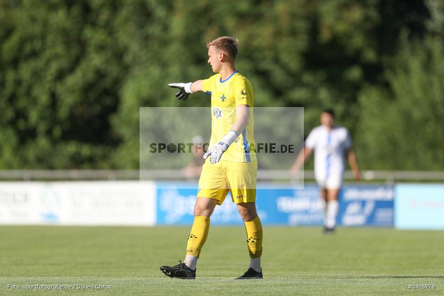 sport, action, TSV Karlburg, TSV, Sportgelände, SVD, SV Darmstadt 98 (U21), Landesfreundschaftsspiele, Karlburg, Hessenliga, HFV, Fussball, D98, Bayernliga Nord, BFV, 10.07.2024 - Bild-ID: 2418979